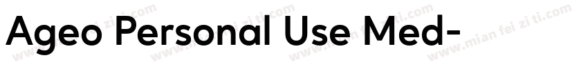 Ageo Personal Use Med字体转换